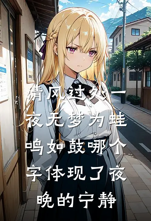 清风过处一夜无梦为蛙鸣如鼓哪个字体现了夜晚的宁静