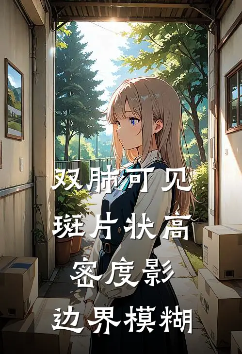 双肺可见斑片状高密度影,边界模糊